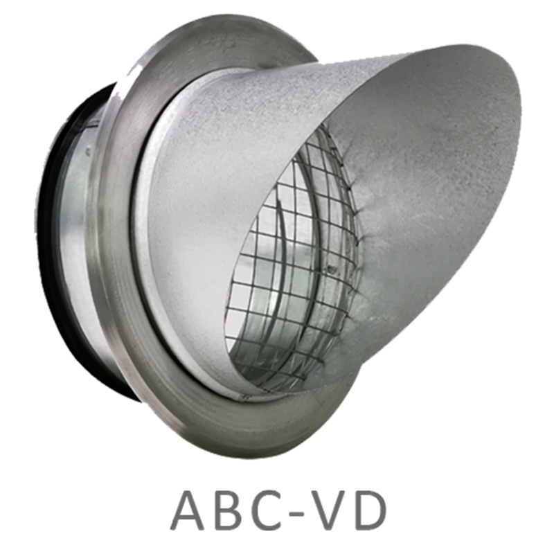 ABC VD 200mm med fläns Zinkgrå