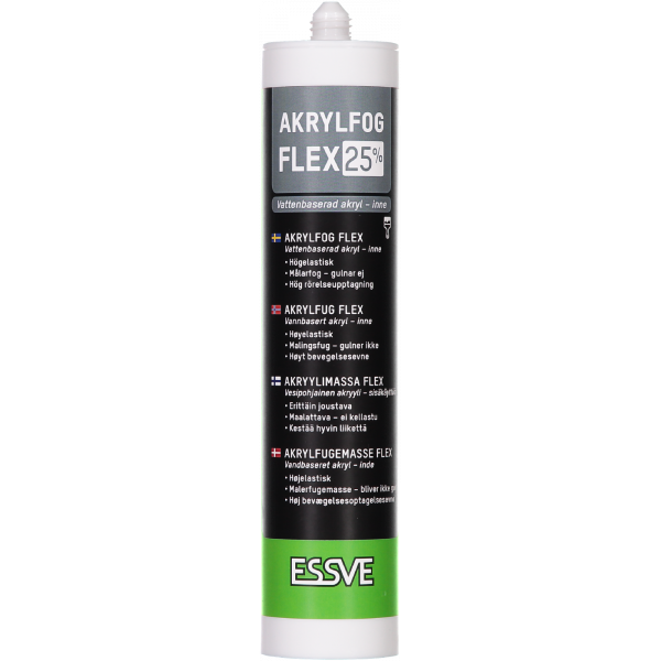 Akrylfog Flex 25 Svart 300ml