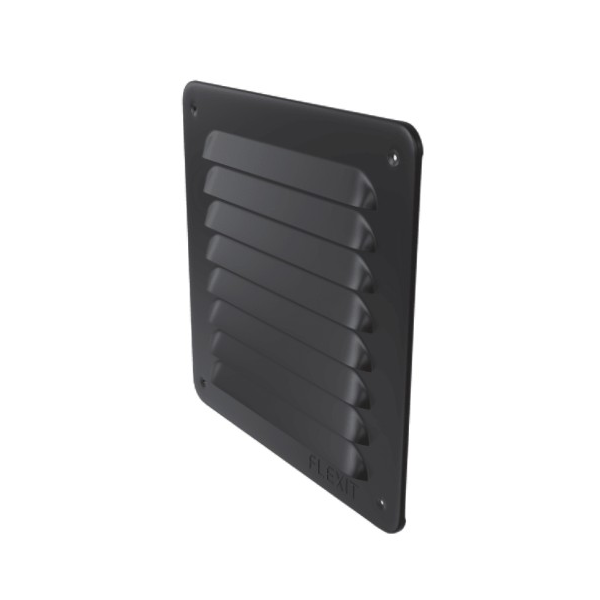 Galler 155x155 svart stål