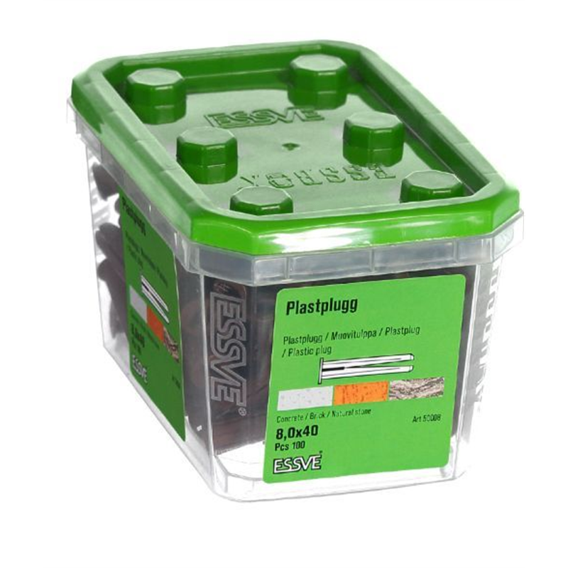 Plastplugg BRUN 8X40 100/FRP