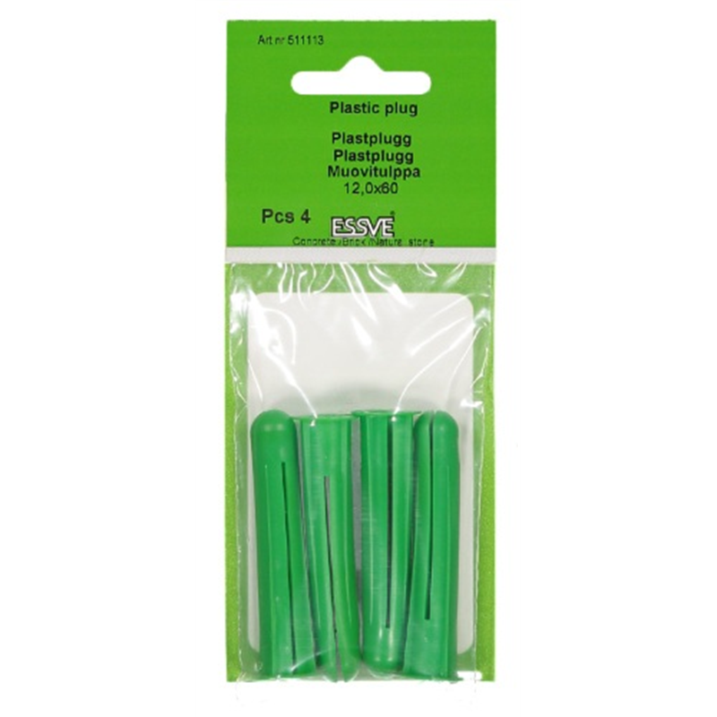 Plastplugg GRÖN 12X60 4/FRP