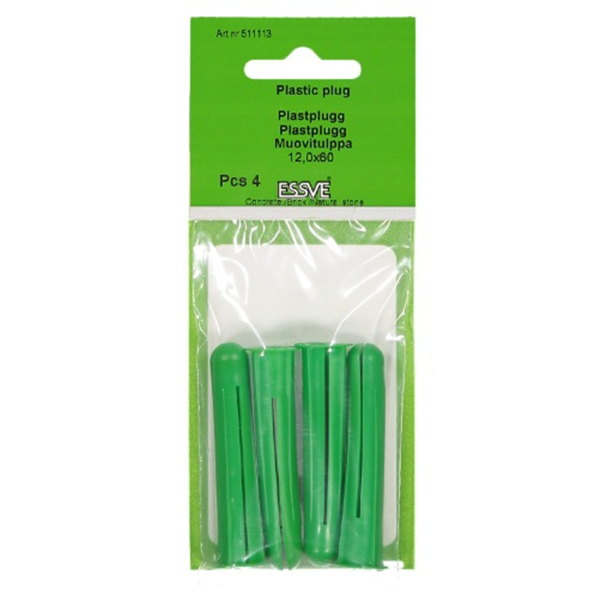 Plastplugg GRÖN 12X60 4/FRP