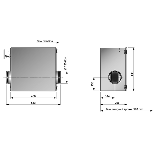 IRB 125 B1 dimensioner mått